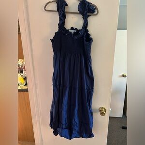 Hill House Ellie Nap Dress Blue Poplin